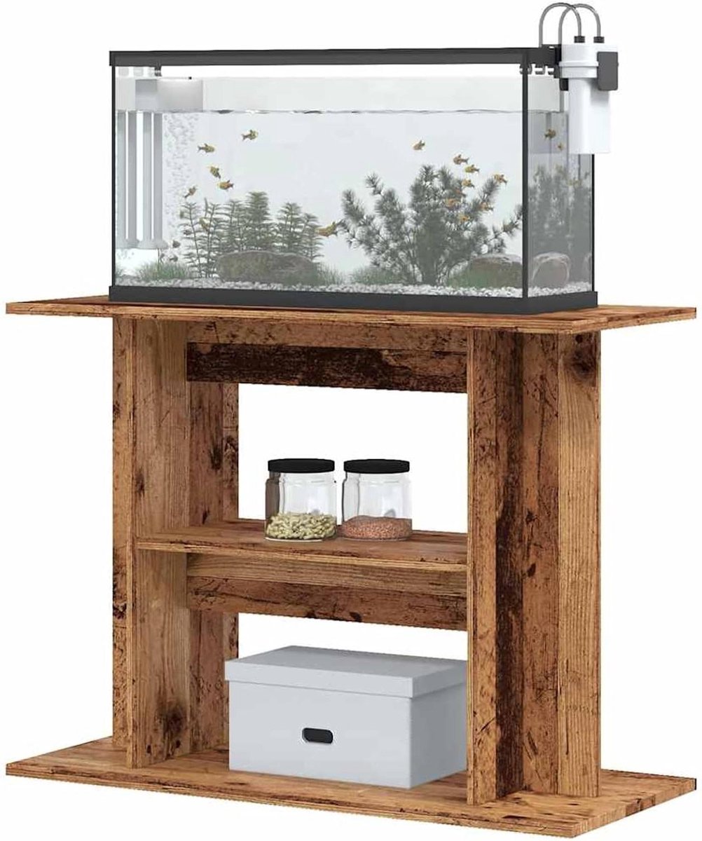 Aquariumkast - Aquariummeubel - Aquarium Ondersteunen - Vochtbestendig - 80 x 35 x 60 cm - Antiek hout
