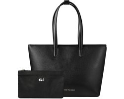 Victoria Hyde “Yoana” - Dames Handtas -Shopper 14 inch Laptopvak - Werktas - Tote Bag - Kantoortas - Schoudertas PU - Leer voor Werk, Winkelen en Reizen - Tote Bag met Rits - Grote capaciteit - eenvoudig ontwerp - ideaal voor school of werk - Zwart