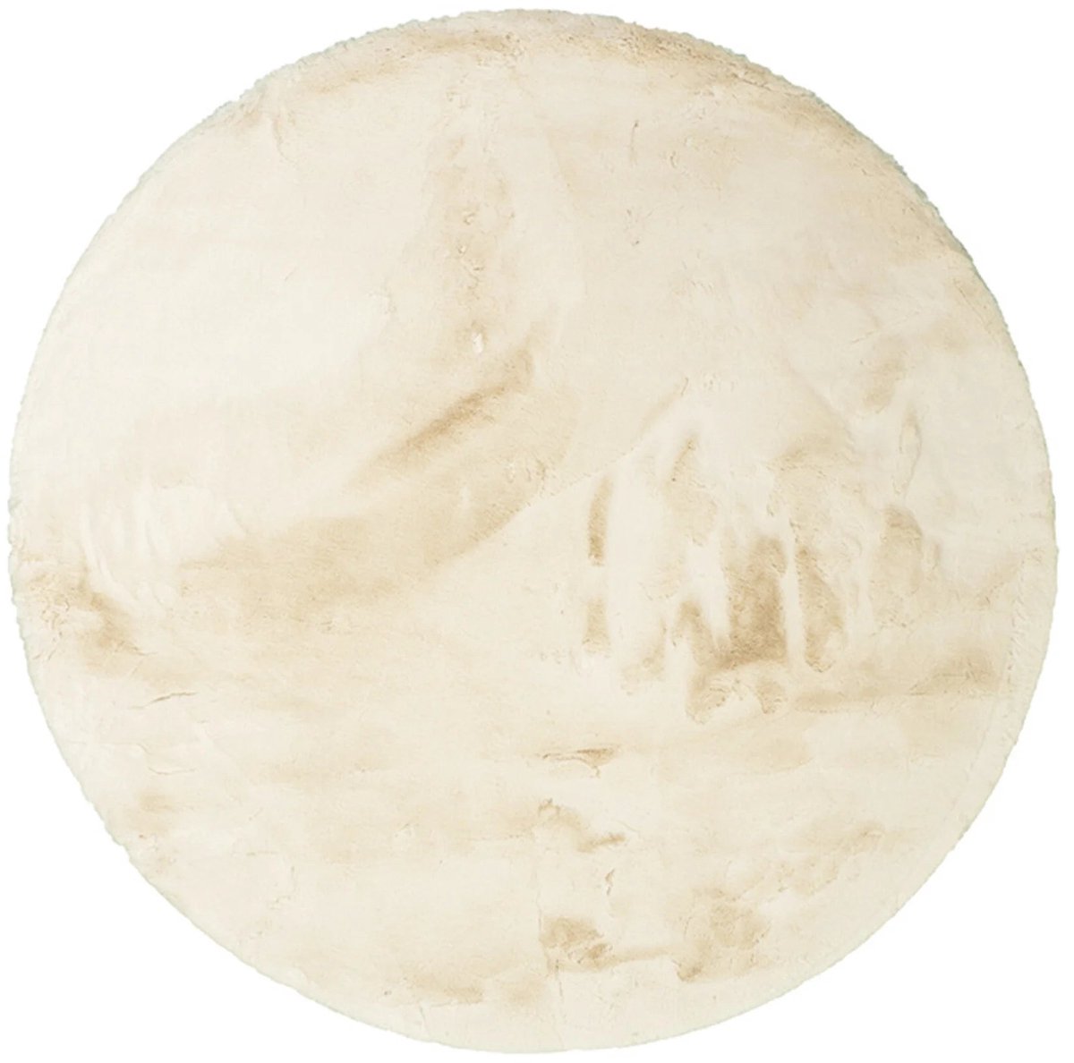 Rond Hoogpolig vloerkleed Extra Zacht Fluffy - Creme 240cm Mrcarpet