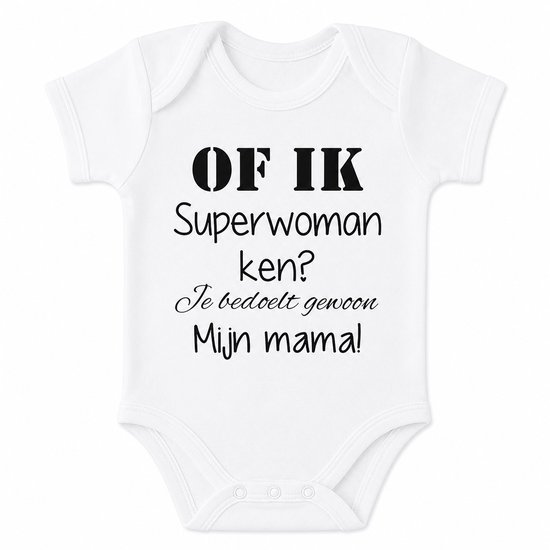Baby Rompertje met tekst Je bedoelt gewoon mijn mama ! | korte mouw | wit | maat 62/68 | verjaardag vrouw cadeau voor kraamcadeau moeder - kraamgeschenk zwangerschap aankondiging mama's liefste worden voor verjaardag I love allerliefste kind