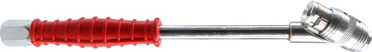 Dubbele Bandenklem - Ventiel Aansluiting - Banden Oppompen - Clip-On Ontwerp - 24.5 cm - Rood