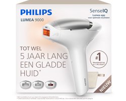 Philips Lumea 9000 Series IPL Ontharingsapparaat – Tot 5 Jaar Lang een Gladde Huid, SmartSkin-sensor en 3 Opzetstukken voor Lichaam, Gezicht & Gevoelige Zones, BRI936/00