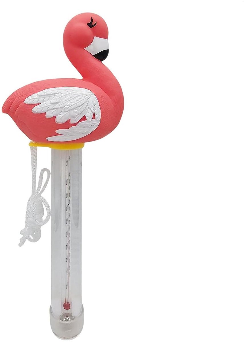 Zwembad thermometer - Water temperatuurmeter - Water temperatuur meten - Drijvend ontwerp - 258 cm - Flamingo