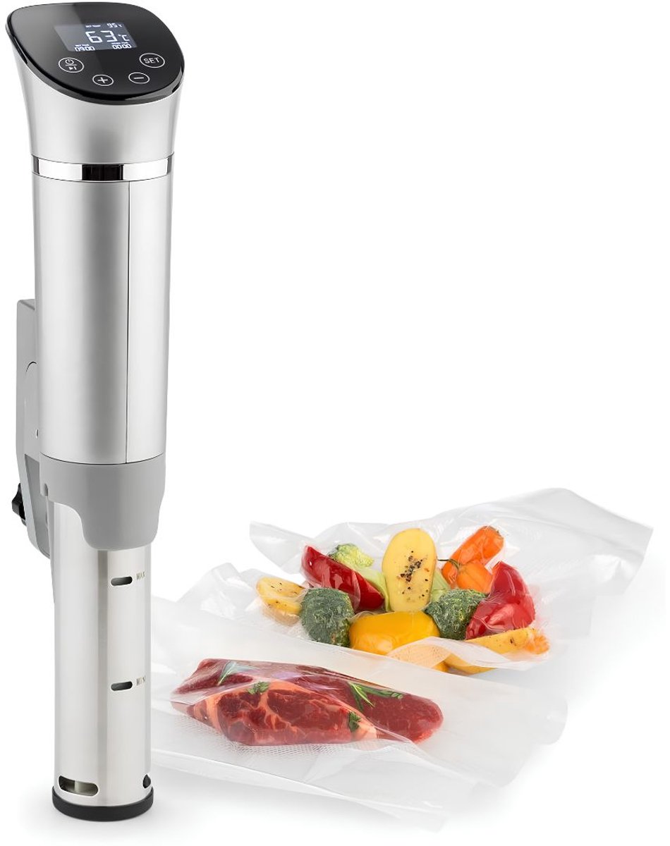 SP® Slowcooker - Elektrische Stoompan - UltraCompact - Zilver - 13cm x 9cm x 42cm