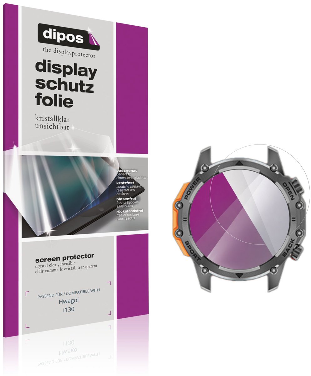 dipos – 6x Beschermfolie geschikt voor Hwagol i130 | Krasbestendige & heldere Screenprotector Ultra-Thin