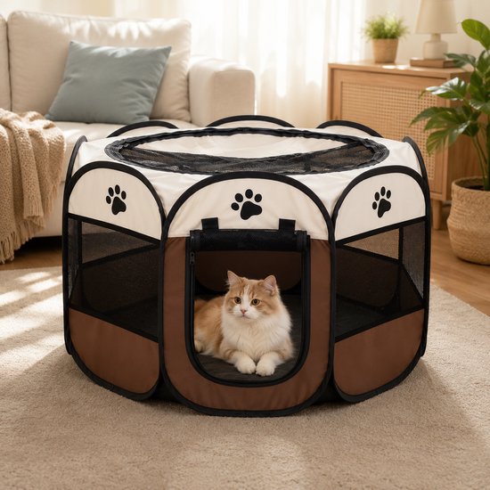 Opvouwbare Puppyren - Hondenren en Kattenren - 73 x 73 x 43 cm