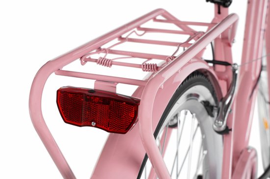 Davi Lila - Stadsfiets - 26 inch - 1 versnelling - Terugtraprem/V-brake - Lage instap - 155-180 cm - Roze/Zwart van Davi Lila — afbeelding 2