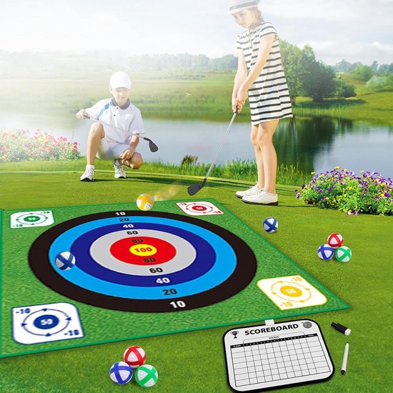 Golf chippingset - Oefenmat - Golf trainen - Dubbelzijdig ontwerp - 150 x 150 cm - C2 van GOLF — afbeelding 3