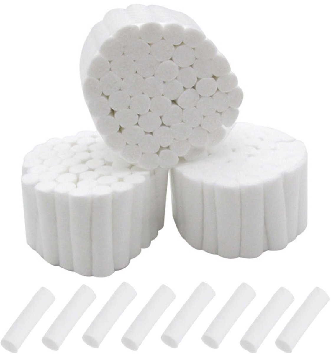 Dailygoods - 150 Stuks Dental Mesh Rolls - Absorberende Katoenen Rolletjes voor Tandartsen
