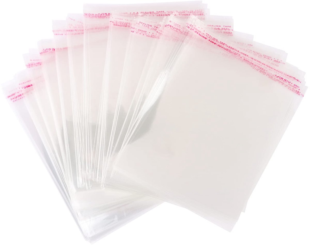 Dailygoods- Cellofaanzakjes 300 Stuks 13x15cm - Zelfklevende Sluitflap - Transparant - Verpakking voor Snoep/Koekjes - Voedselveilig - Ultraglad oppervlak - Verpakkingzakken