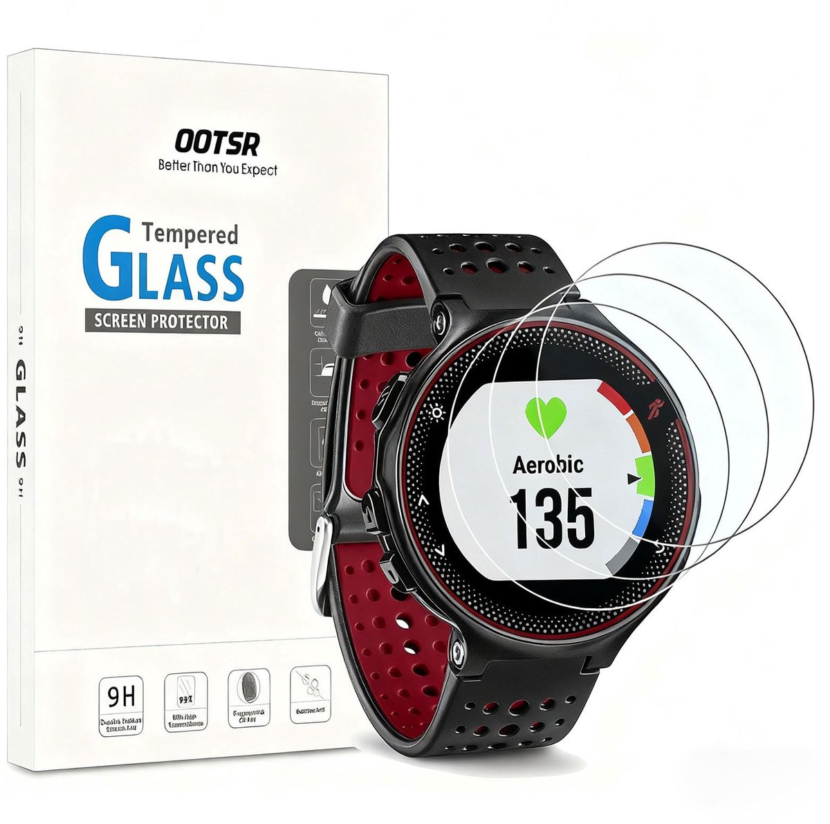 Dailygoods - 3 Stuks Beschermfolie voor Garmin Forerunner - Krasbestendig en Transparant