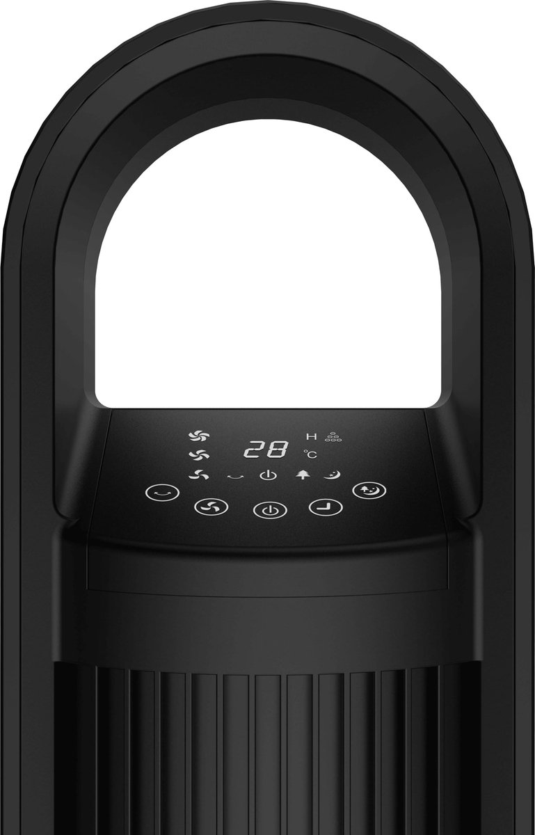 SnelShoppen - Torenventilator 60W met Ionisator, Afstandsbediening, Oscillatie en Timer tot 12 Uur voor Thuis, Kantoor en Tuin