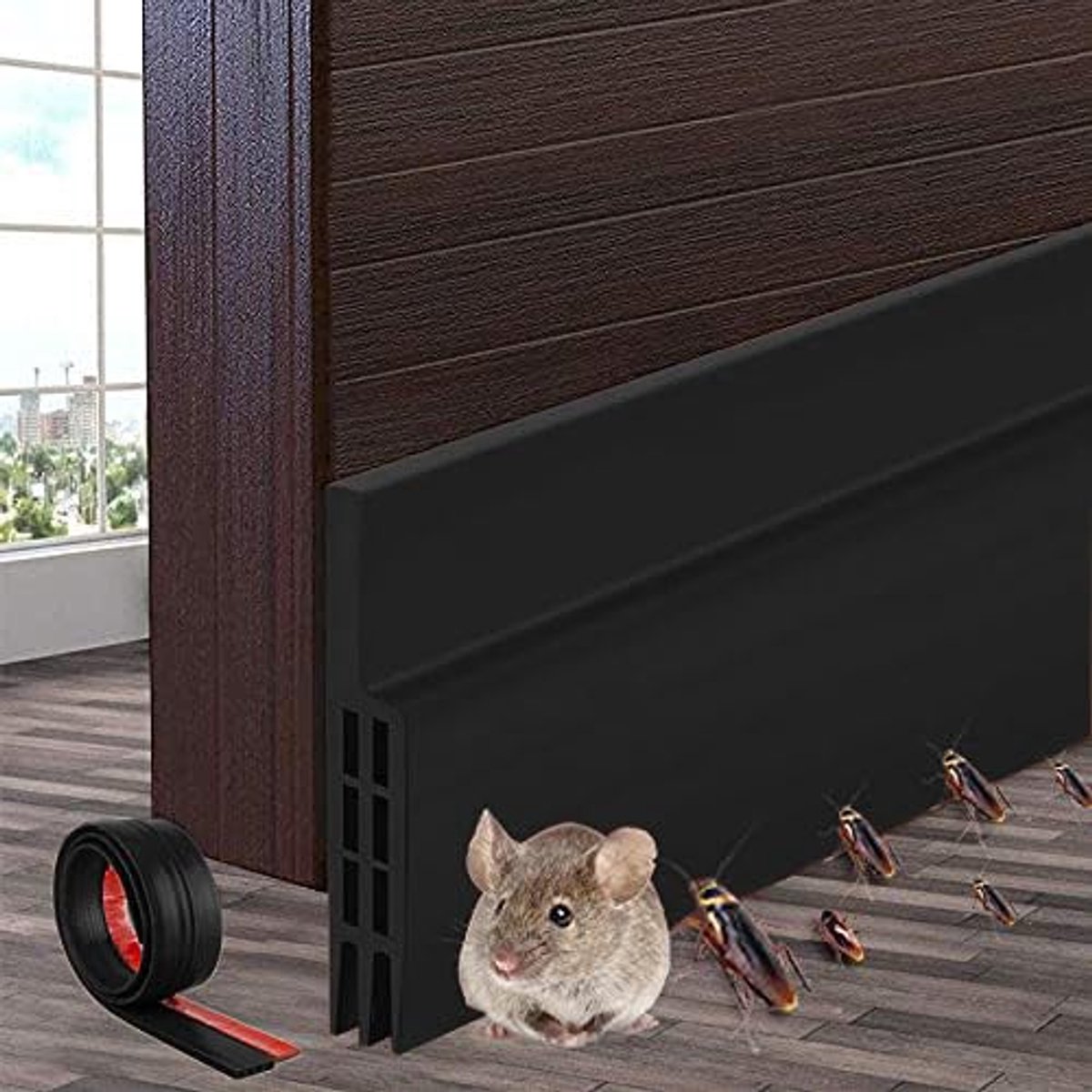 Dailygoods - Zelfklevende Deurrubber - 100 x 5 cm - Insecten- en Geluidsisolatie