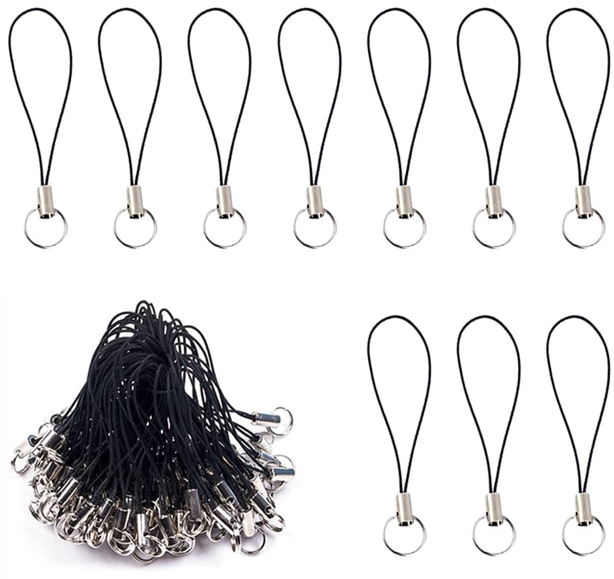 Dailygoods - 100 Stuks Mobiele Telefoon Hanglus - Lanyard Oplossing