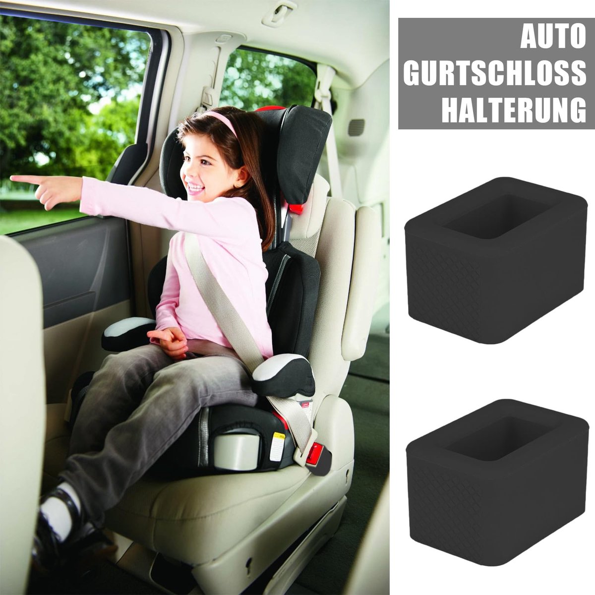 Dailygoods - 2 Stuks Autogordel Buckle Houder - Eenvoudig Vastmaken van de Gordel