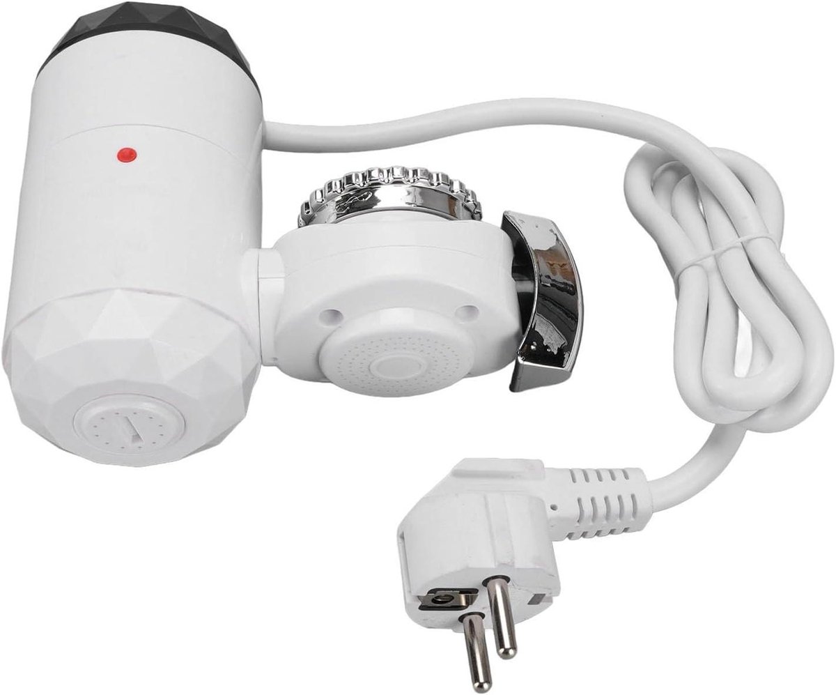 Elektrische Warmwaterkraan - Directe Verwarming Kraan - Direct Warm Water - Digitaal LED Display - 14 x 10 cm - Zilver