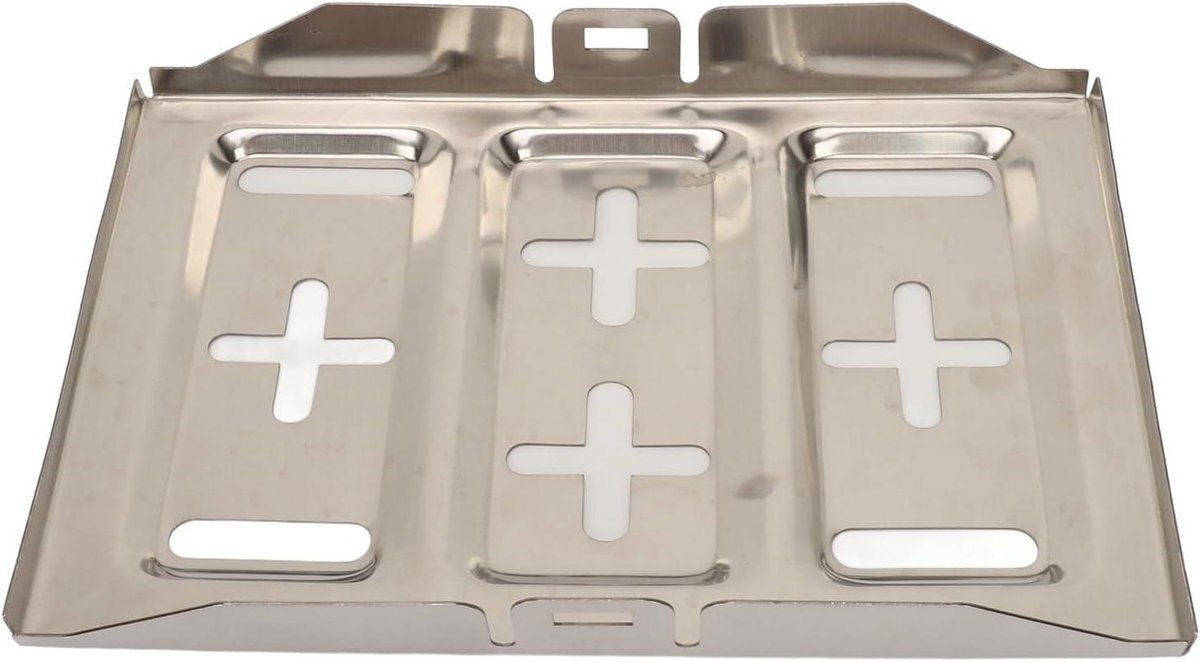 Universele Accubak - Batterijhouder Auto - Accu Beveiligen - Roestvrij Staal - 193 x 285 mm - Zilver