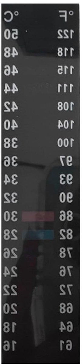 Zelfklevende Temperatuurstrip - LCD Omgevingssensor Sticker - Aquarium Temperatuur Meten - Vochtbestendig Ontwerp - 2.5 Centimeter Lengte - Niet gespecificeerd