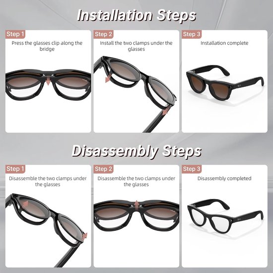 Gepolariseerde Clip - Zonnebril Clip-on - Bril Beschermen - Op Ray-Ban Meta - 52-20 - Zilver Groen — afbeelding 2