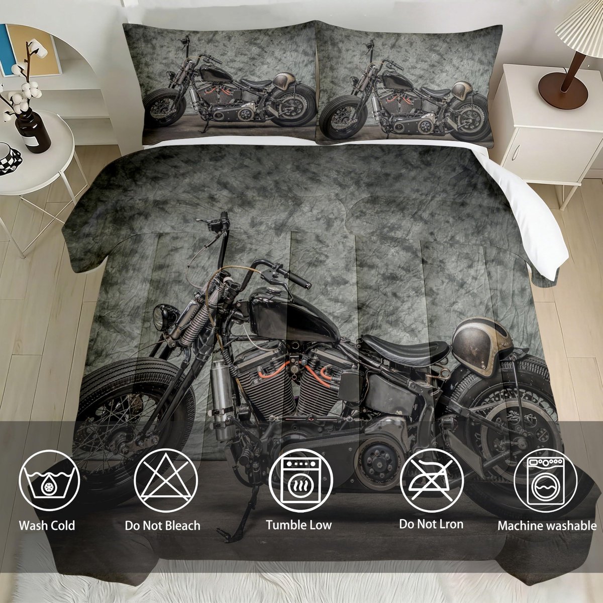 SnelShoppen - Dekbed Vlinder 140 x 200 cm, Ademend en Zacht Dekbed voor het Hele Jaar, Wasbaar Dekbed zonder Overtrek met 2 Kussenslopen (80 x 80 cm)
