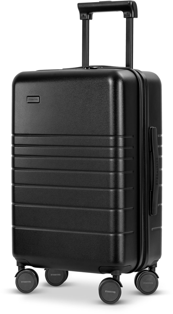 SnelShoppen - Grote Koffer 74x45x31 cm | Lichtgewicht Trolleykoffer Polycarbonaat & ABS | Harde Koffer met TSA-slot | 360° Wielen | Zwart | Ideaal voo