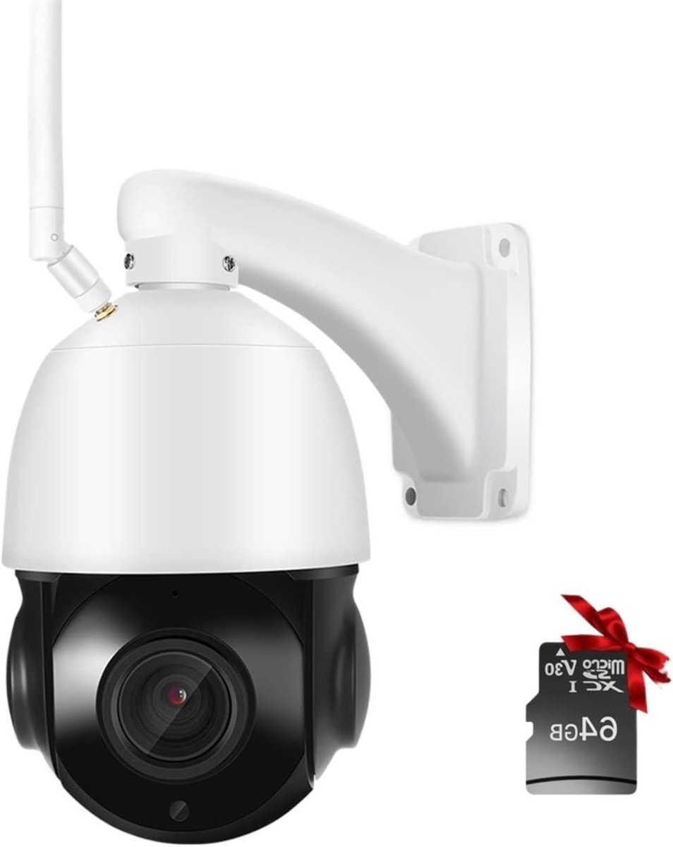 Beveiligingscamera Outdoor - IP Camera PTZ - Objecten Bewaken - 30x Optische Zoom - 5MP HD - Zwart