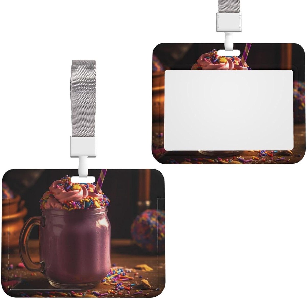 ID-badgehouder - Kaarthouder - Werkidentificatie - Waterdicht en scanbaar - 10.2 x 7.6 cm - Wit