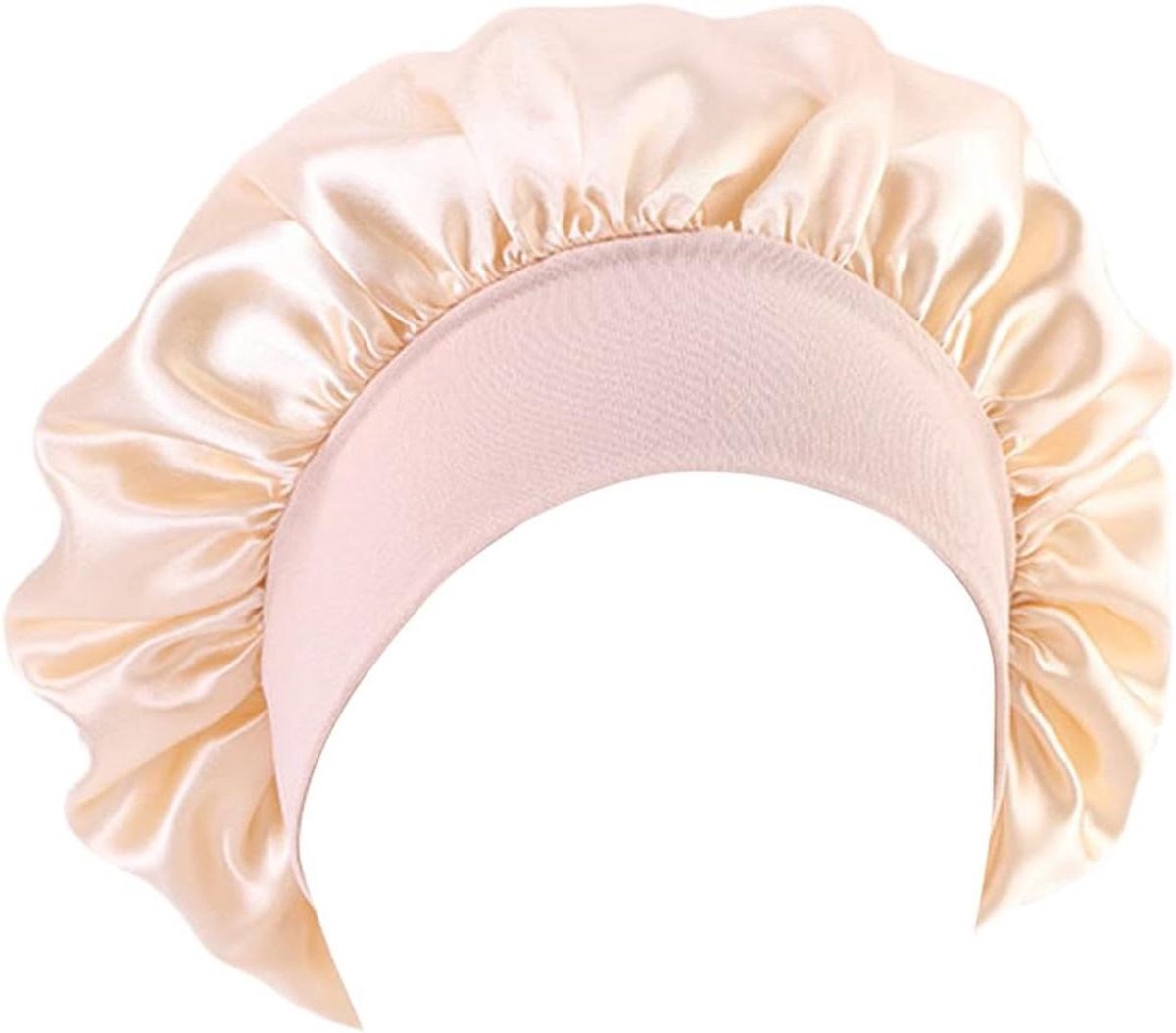 Satijnen Slaapmuts - Haarmuts Bonnet - Haarbescherming 's Nachts - Brede Elastische Band - Diameter 30 cm - Veel Zachte Kleuren