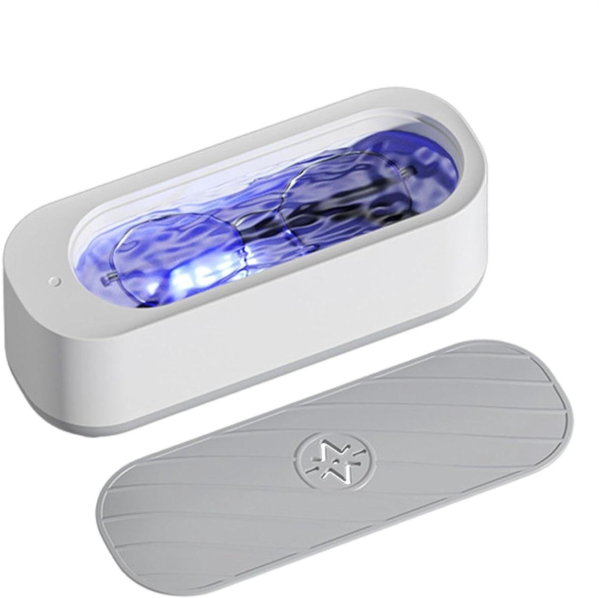 Ultrasone Reiniger - Sieradenreiniger Brillenreiniger - Hygiënisch Reinigen - Draadloos UV Licht - 250 ml - Wit
