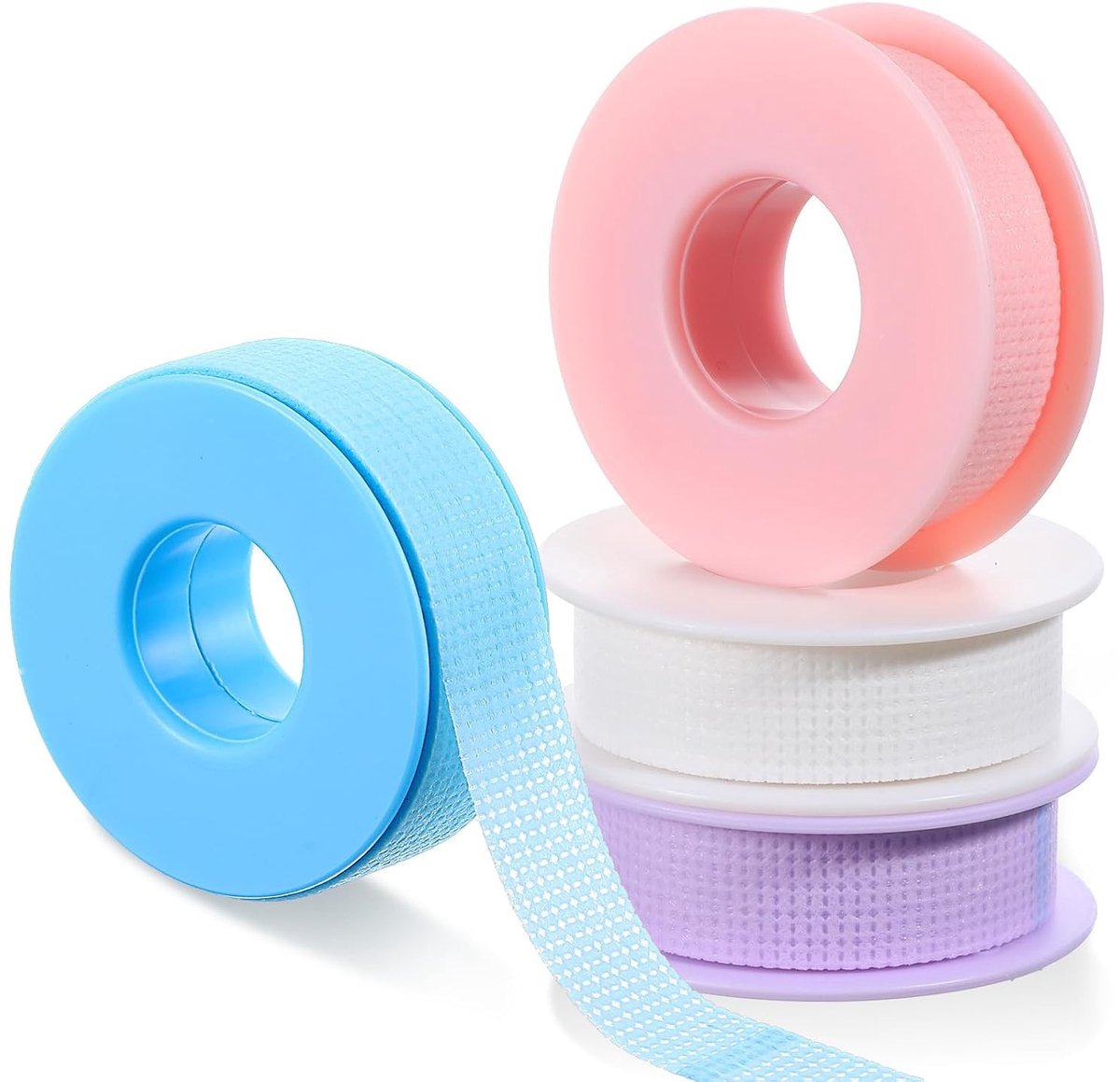4 Rollen Oogschaduw Tape voor Wimperextensions, Ademend Microporeus Plakband met Stofbescherming, Zachte Isolatietape voor DIY Schoonheidssalon en Wimperstyling