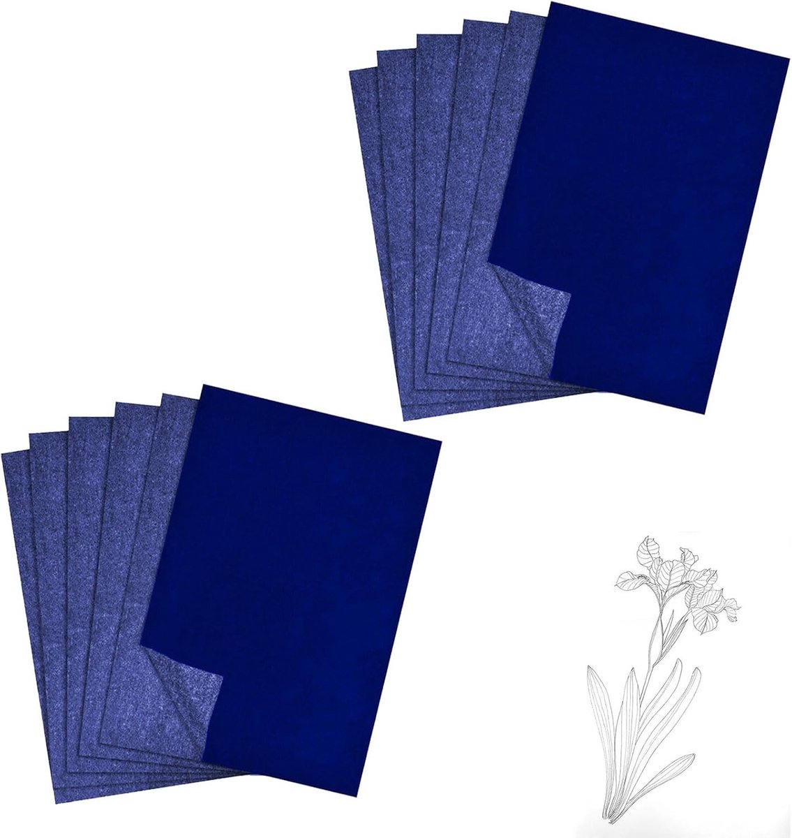 50 Stuks Afbreekpapier, Koolstofpapier en Transferpapier in Blauw - Perfect voor Creatieve Projecten en Knutselen