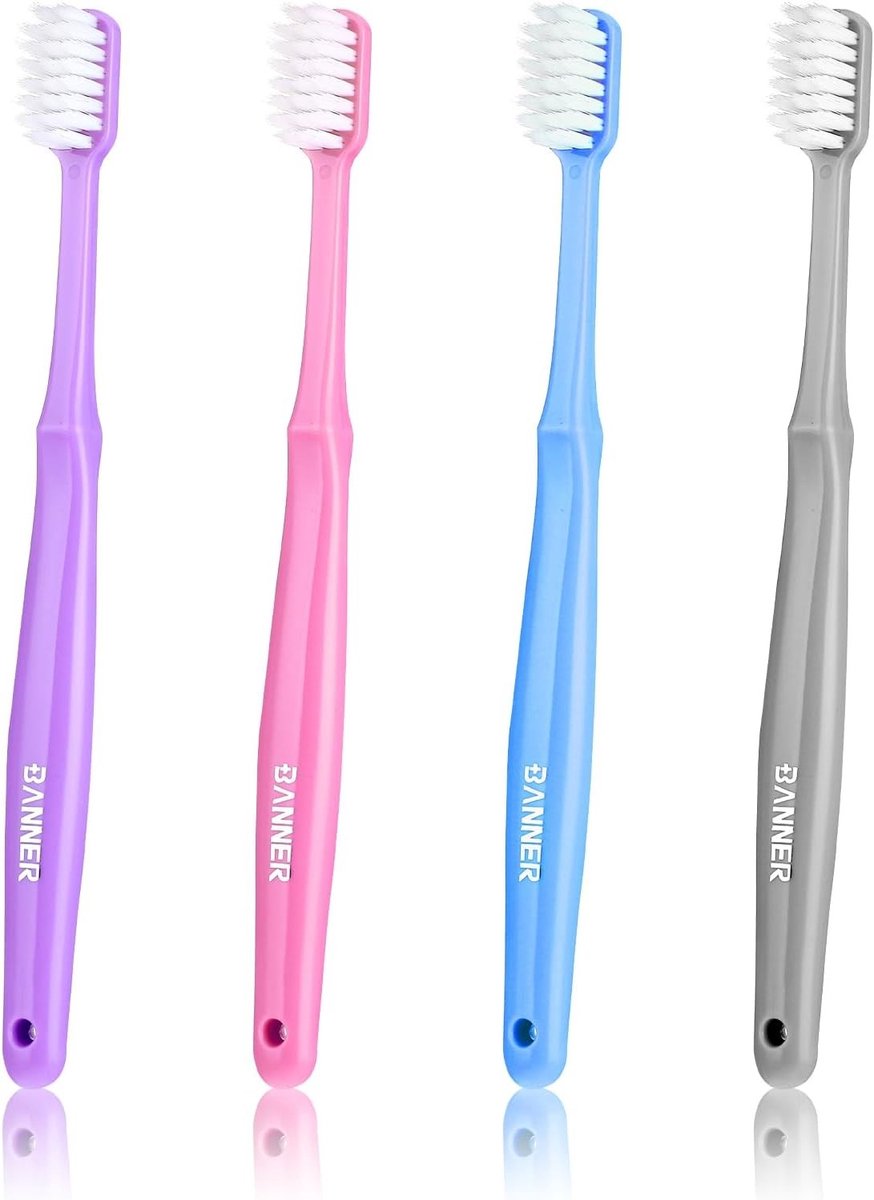 Zachte Tandenborstel voor Volwassenen met Extra Zachte Microborstels - Whitening Tandenborstel voor Gevoelige Tanden en Gezond Tandvlees, Ideaal voor Mannen en Vrouwen