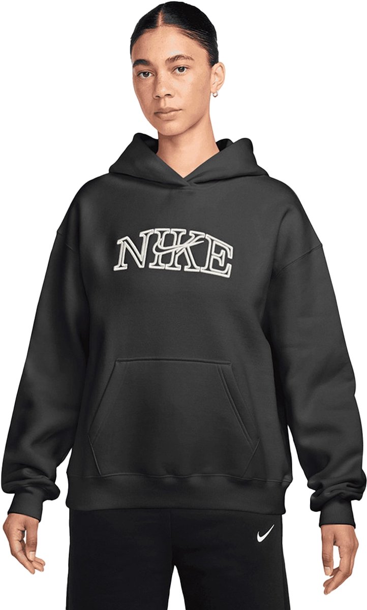 Nike studio fleece medium weight hoodie in de kleur . Zwart