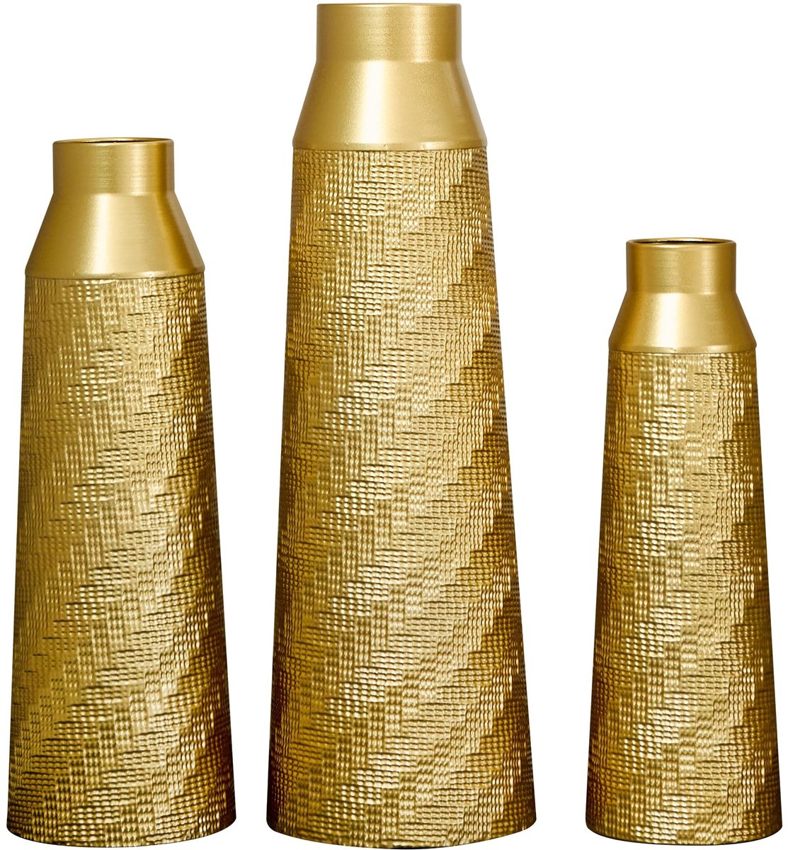 Set van 3 Vloervazen - Goud voor gedroogde bloemen