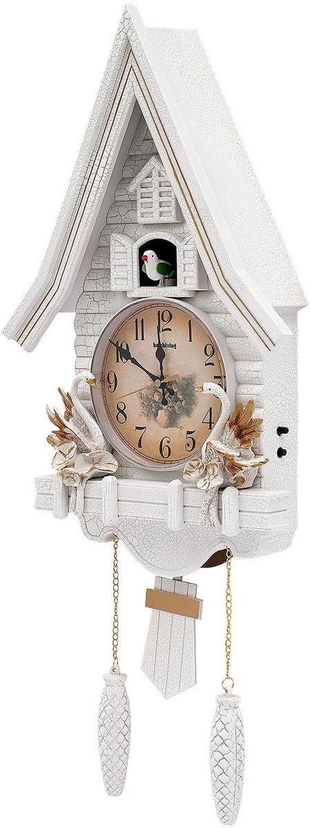 Moderne wandklok - Stil - Wit