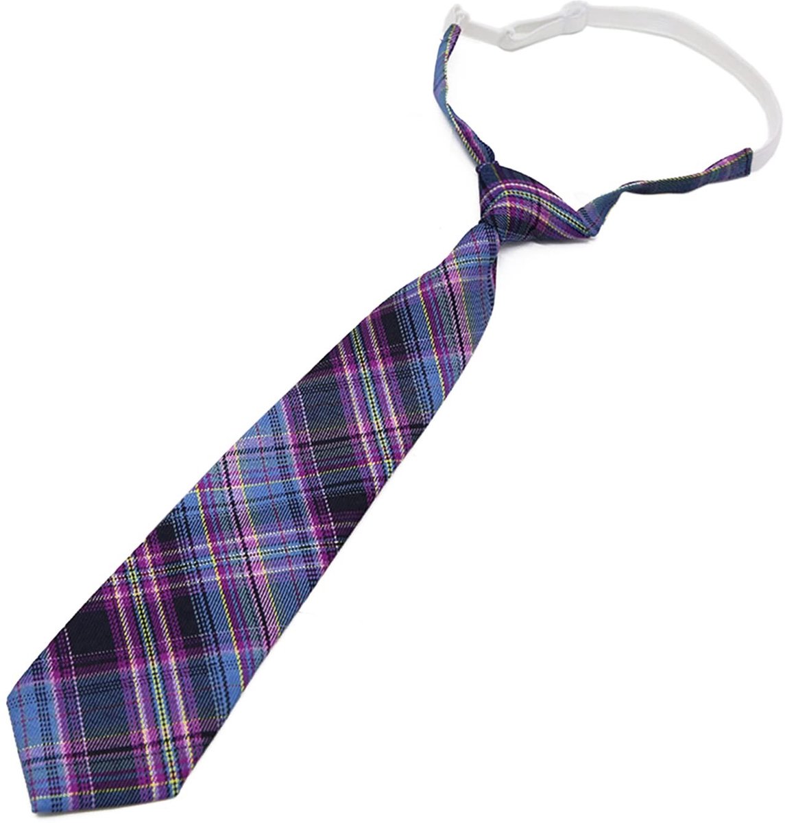 Slim Necktie voor Dames en Heren - Ruitpatroon