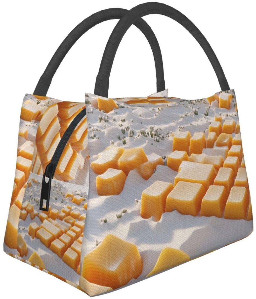 Opvouwbare Geïsoleerde Lunchbox - Zachte Koeltas met Gelspark Print
