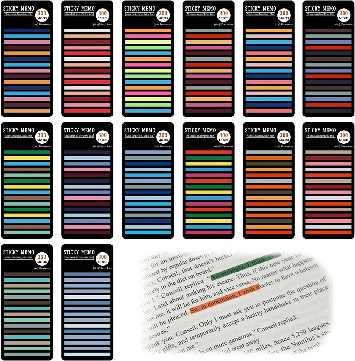 Zelfklevende notities - 4200 stuks transparante indexen