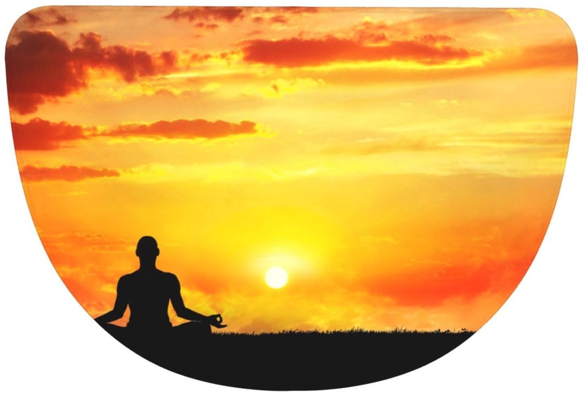 Halfronde Vloermat voor Yoga en Meditatie - Zwart