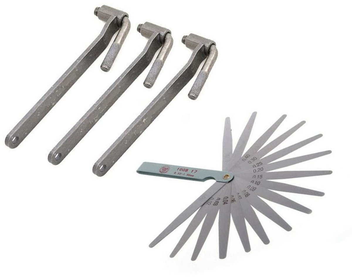 Motorkleppen Afstelset - Inclusief Stalen Voelermaat - 8mm, 9mm, 10mm