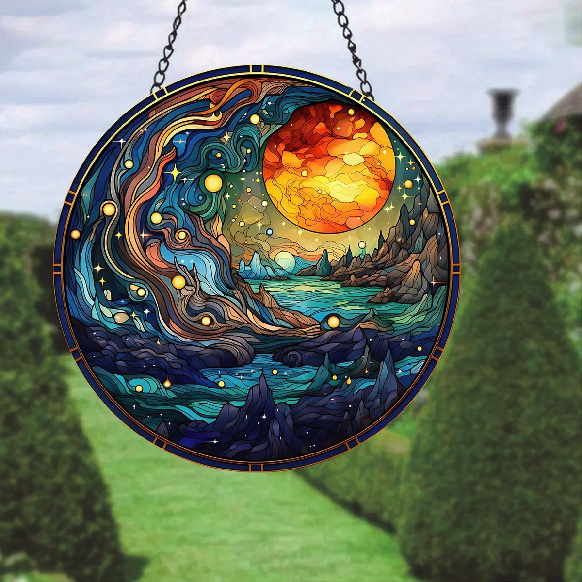 Acryl Raamdecoratie Ster - Kleurrijke Suncatcher voor Kerstmis