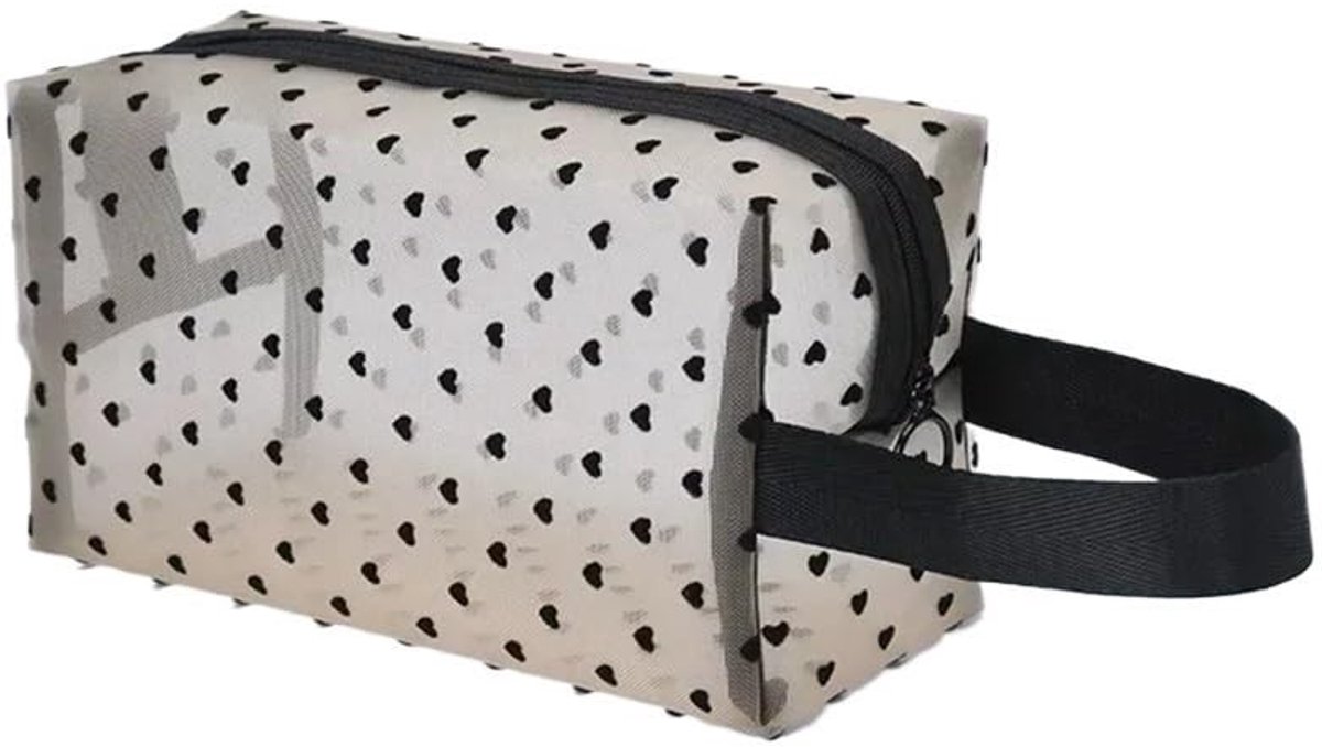 Toilettas in Hartvorm - Beige Make-up Organizer