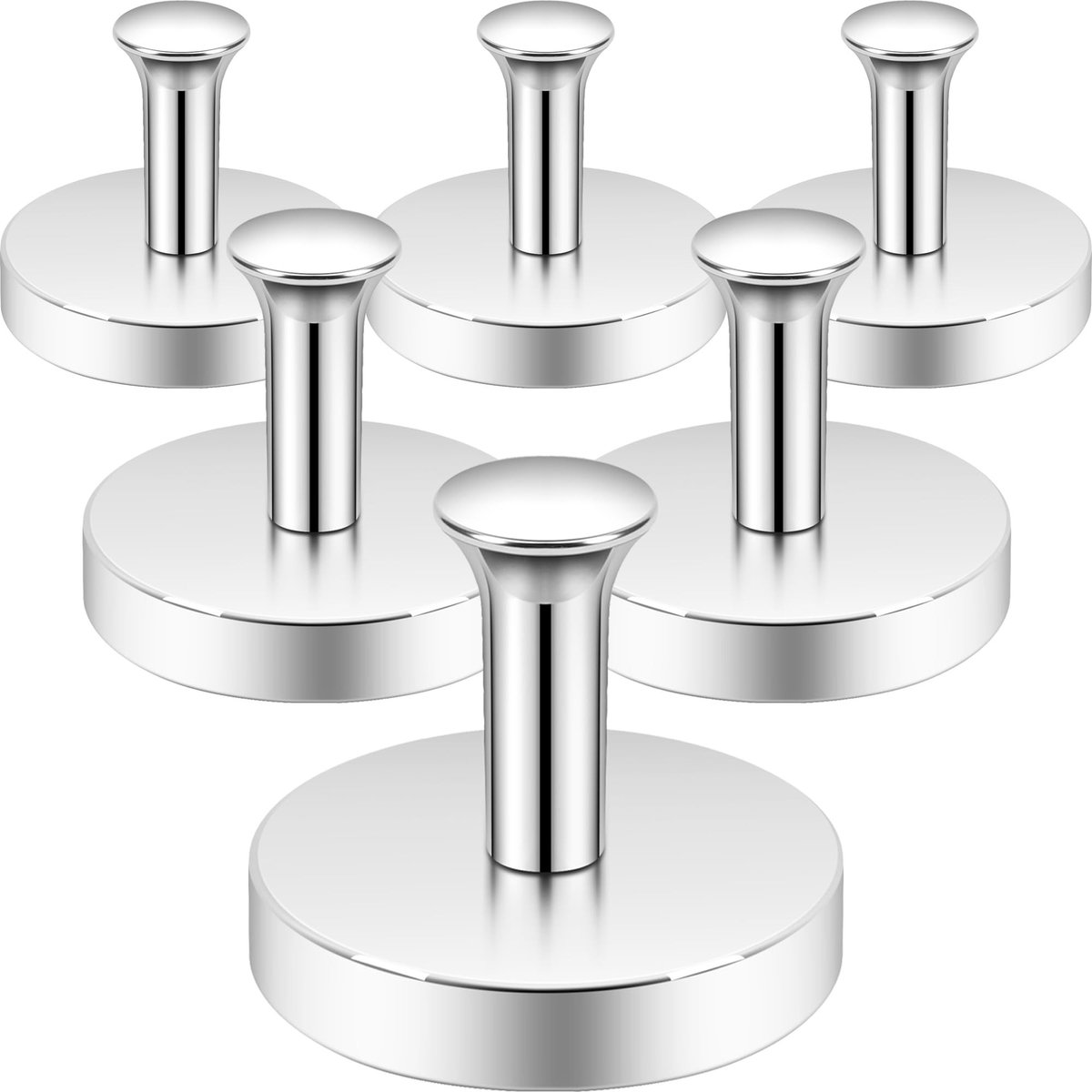 Magnetische Haken - Set van 6 - Voor Decoratie en Organisatie