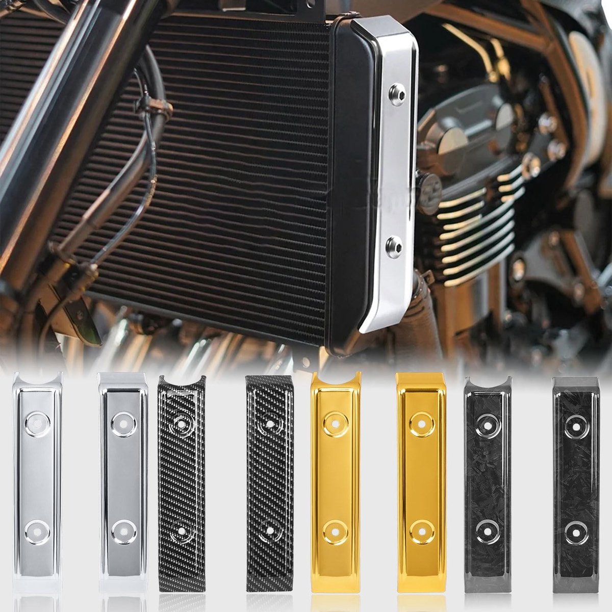 Radiator zijafdekking voor Z900RS en Z900RS Cafe - Aluminium zwart