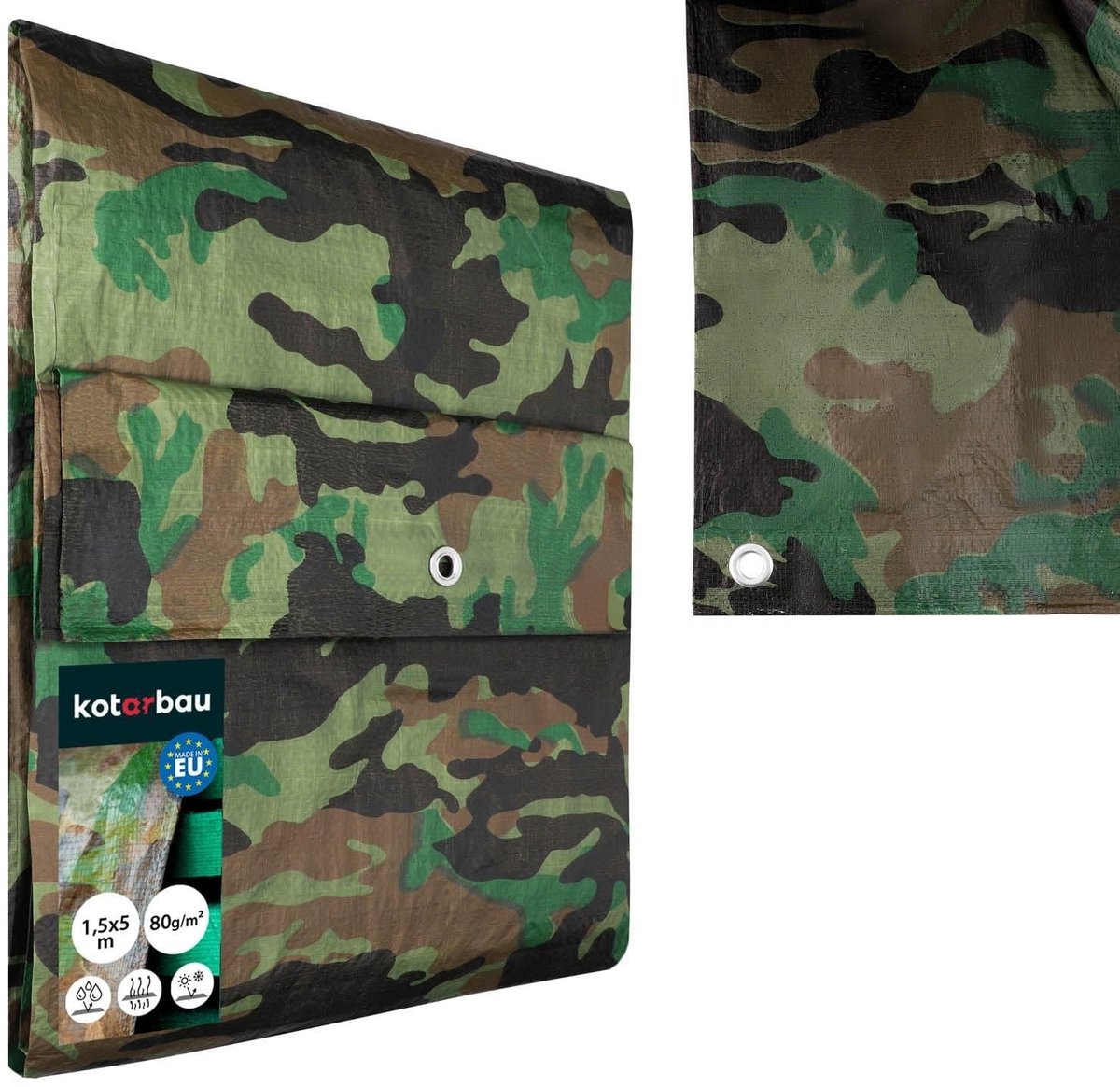 Zeilcover - Camouflage 1,5 x 5 m