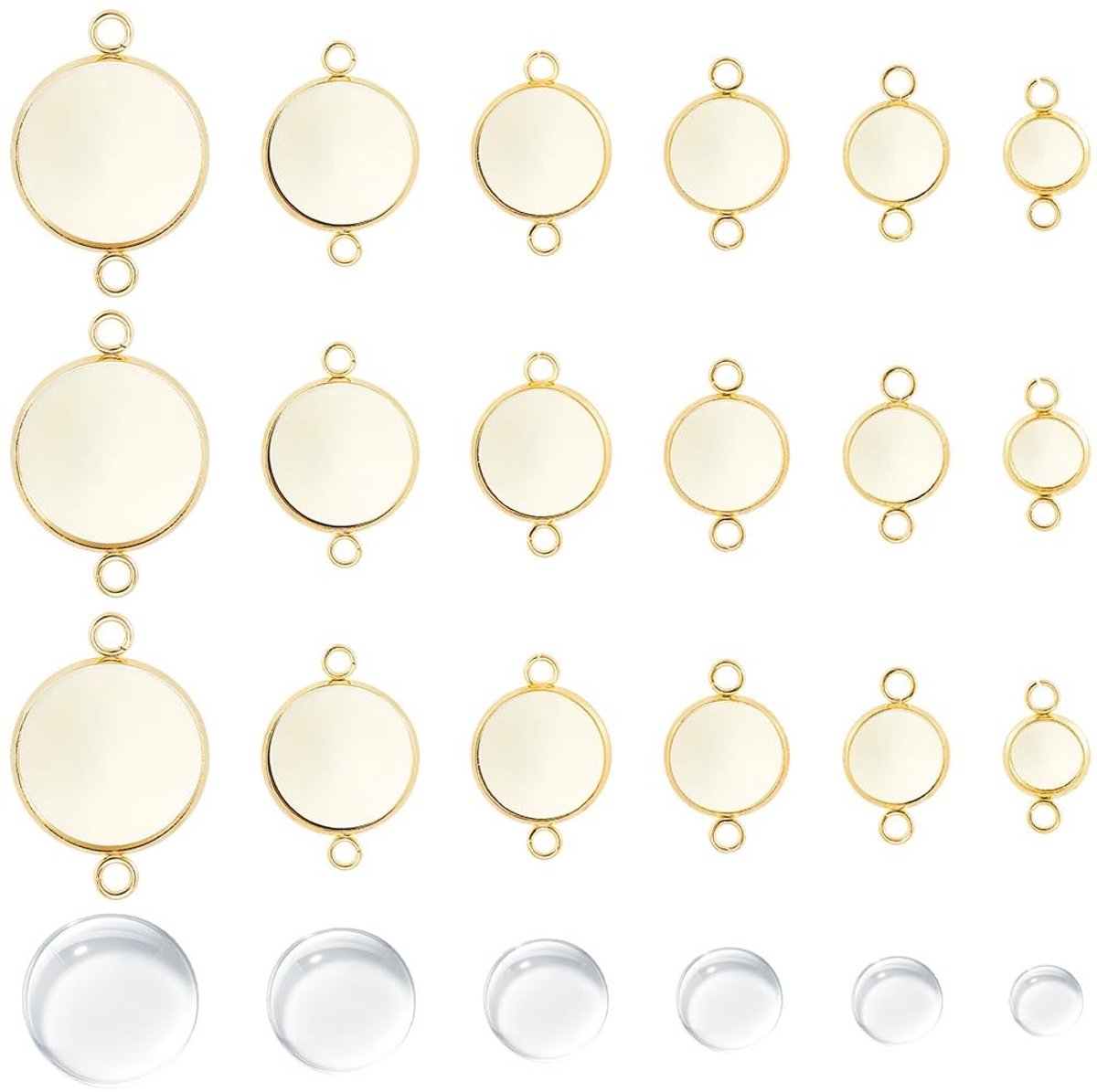 Ronde Lege Trays - 96 Stuks Roestvrij Staal 18K Verguld