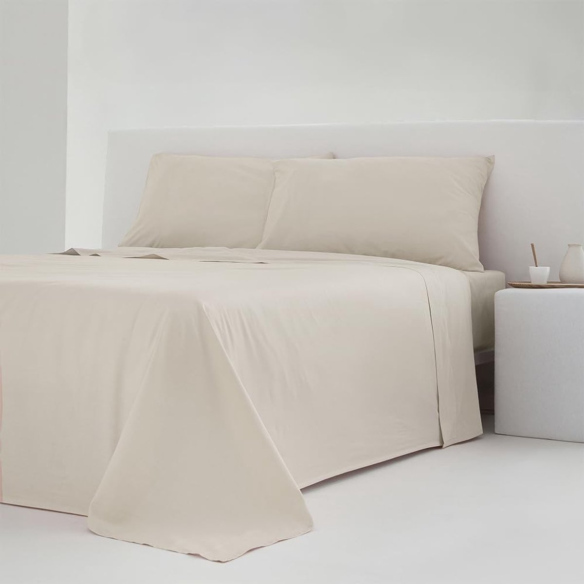 Beddengoed Set Noa Beige - 135x190/200 cm