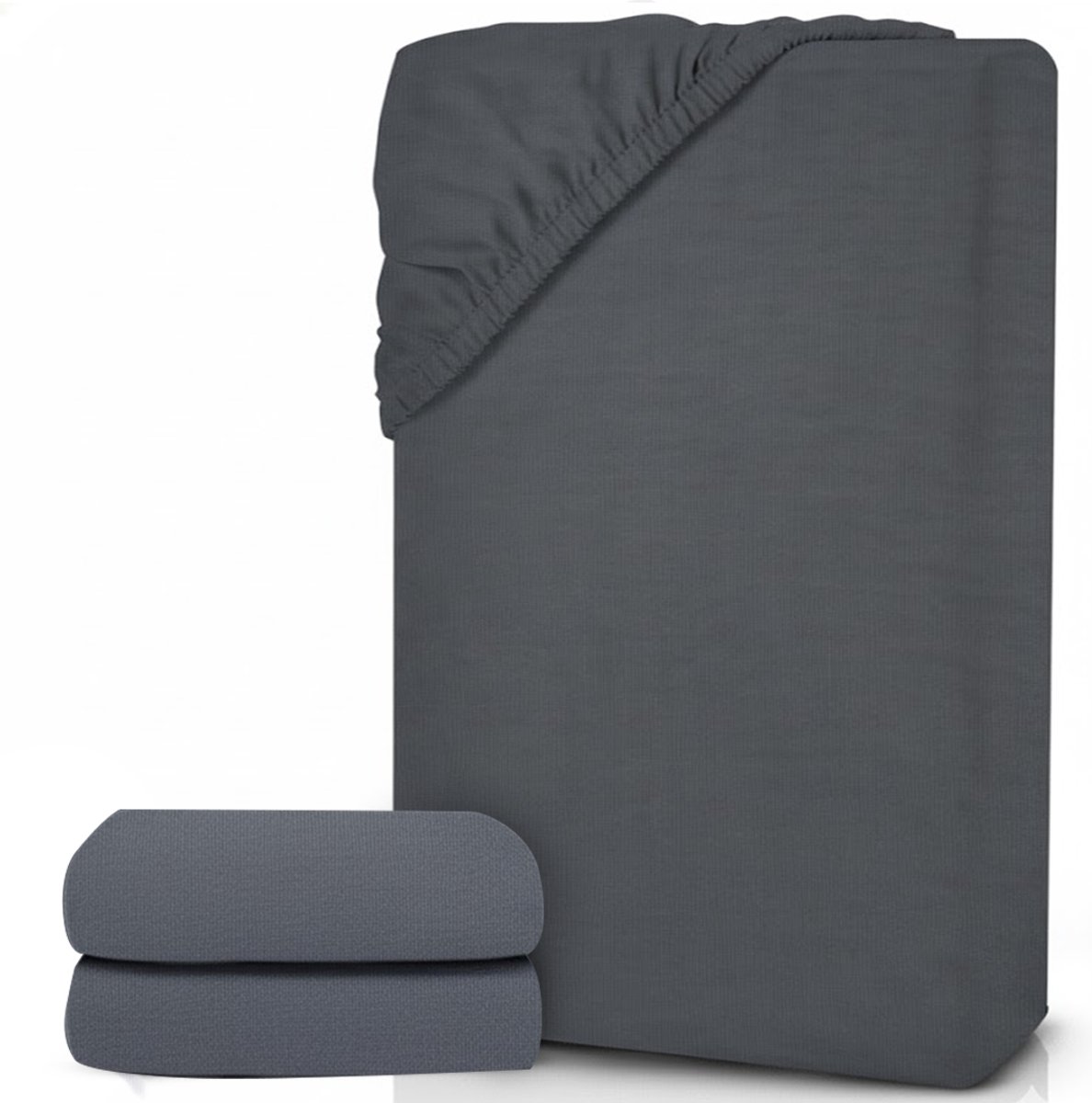 DailySupplies® Matrasovertrek 90x200 - Dekbedovertrek - Hoeslaken - Matrasbeschermer - Extra Zacht - Antracietgrijs