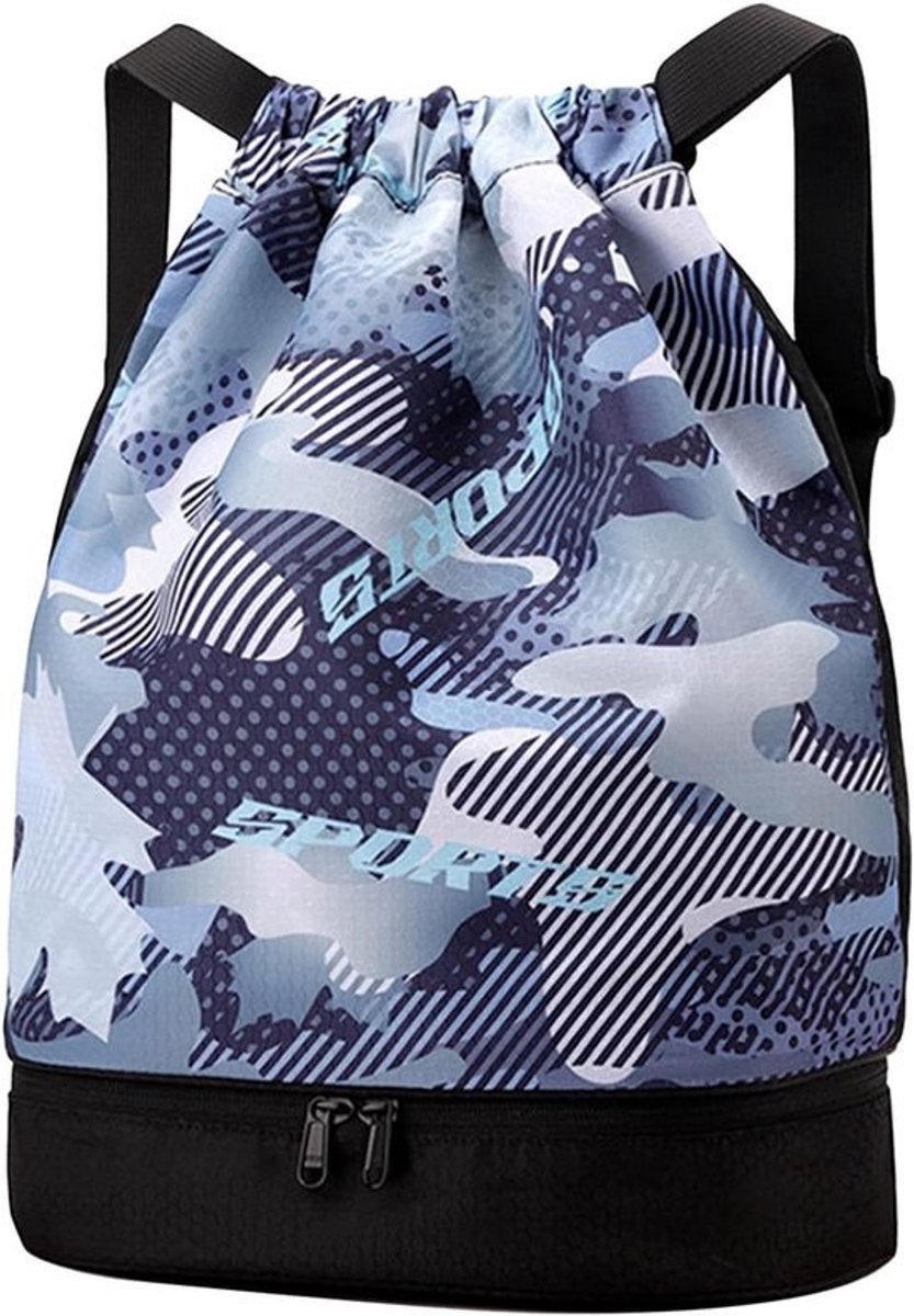 Sporttas met Schoenenvak - Reistas Gymtas - Sporten en Reizen - Waterdicht en Ventilerend - 38x40x18 cm - Multicolor