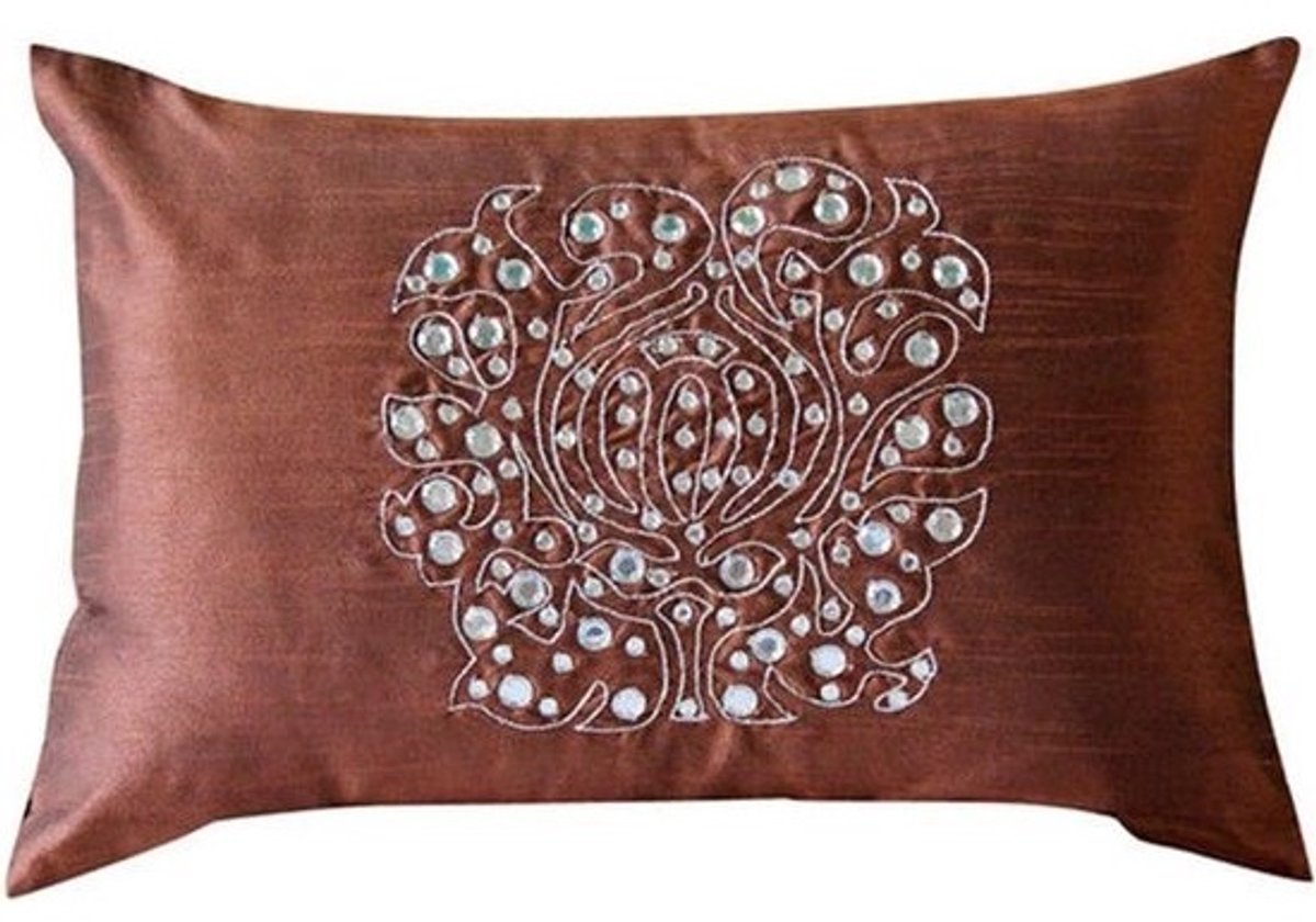 Decoratief Kussen - Lendensteun Kussensloop - Woonkamer Decoratie - Handgemaakt Kunstzijde - 30 x 35 cm - Roest